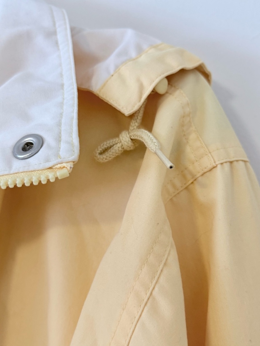 Vintage 90’s Butter Yellow St.John's Bay Hooded Light Spring Jacket Womens M - Picture 11 of 14